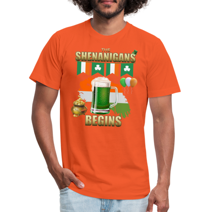 The Shenanigans Begins, St Patrick Day Shirt, Shamrock Shirt, Irish Shirt, Lucky Shirt, St Patricks Shirt, St Patricks Day Tee, St Patricks Day Gifts - orange