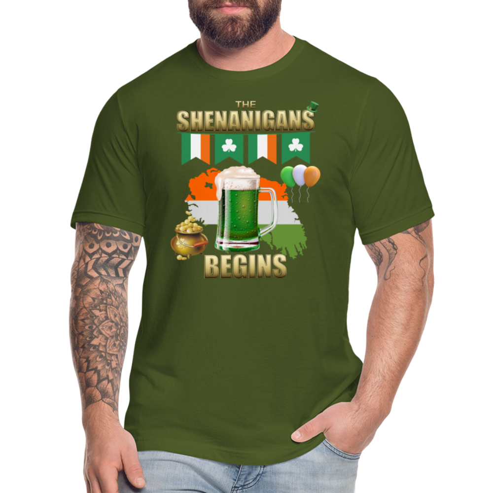 The Shenanigans Begins, St Patrick Day Shirt, Shamrock Shirt, Irish Shirt, Lucky Shirt, St Patricks Shirt, St Patricks Day Tee, St Patricks Day Gifts - olive