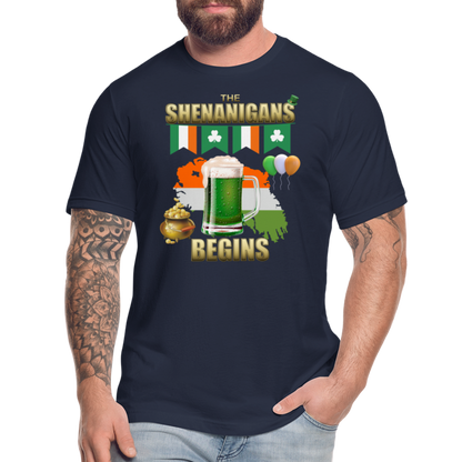 The Shenanigans Begins, St Patrick Day Shirt, Shamrock Shirt, Irish Shirt, Lucky Shirt, St Patricks Shirt, St Patricks Day Tee, St Patricks Day Gifts - navy