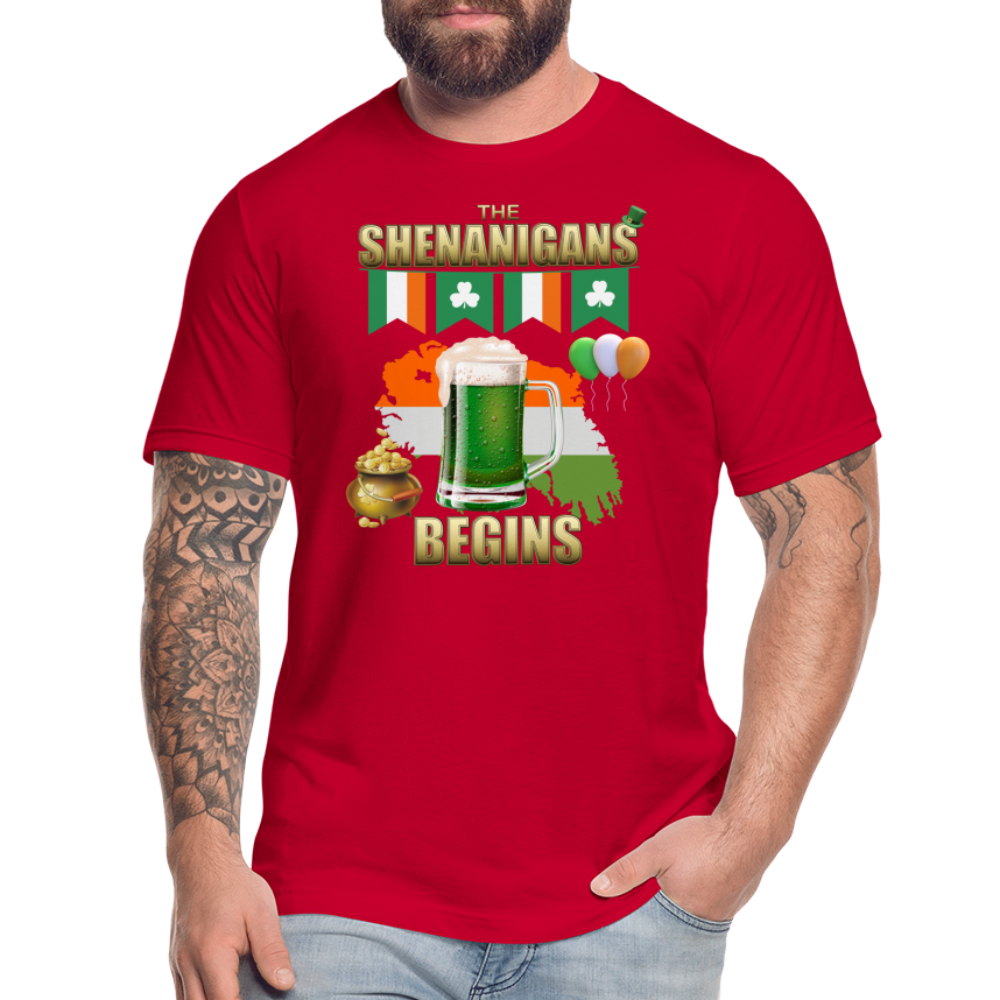 The Shenanigans Begins, St Patrick Day Shirt, Shamrock Shirt, Irish Shirt, Lucky Shirt, St Patricks Shirt, St Patricks Day Tee, St Patricks Day Gifts - red