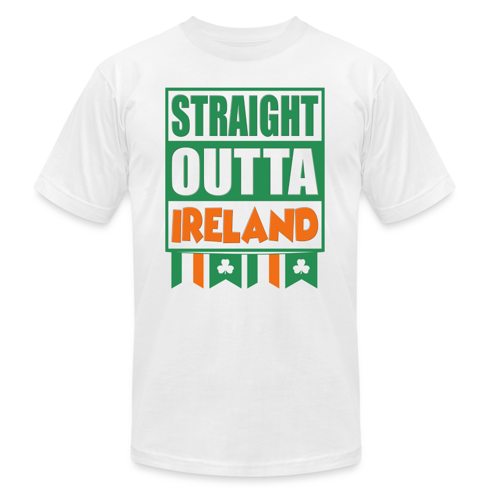Straight Outta Ireland, St Patrick Day Shirt, Shamrock Shirt, Irish Shirt, Lucky Shirt, St Patricks Shirt, St Patricks Day Tee, St Patricks Day Gifts - white