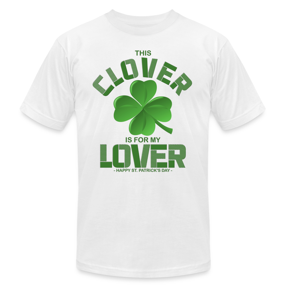 This Clover Is For My Lover, St Patrick Day Shirt, Shamrock Shirt, Irish Shirt, Lucky Shirt, St Patricks Shirt, St Patricks Day Tee, St Patricks Day Gifts - white