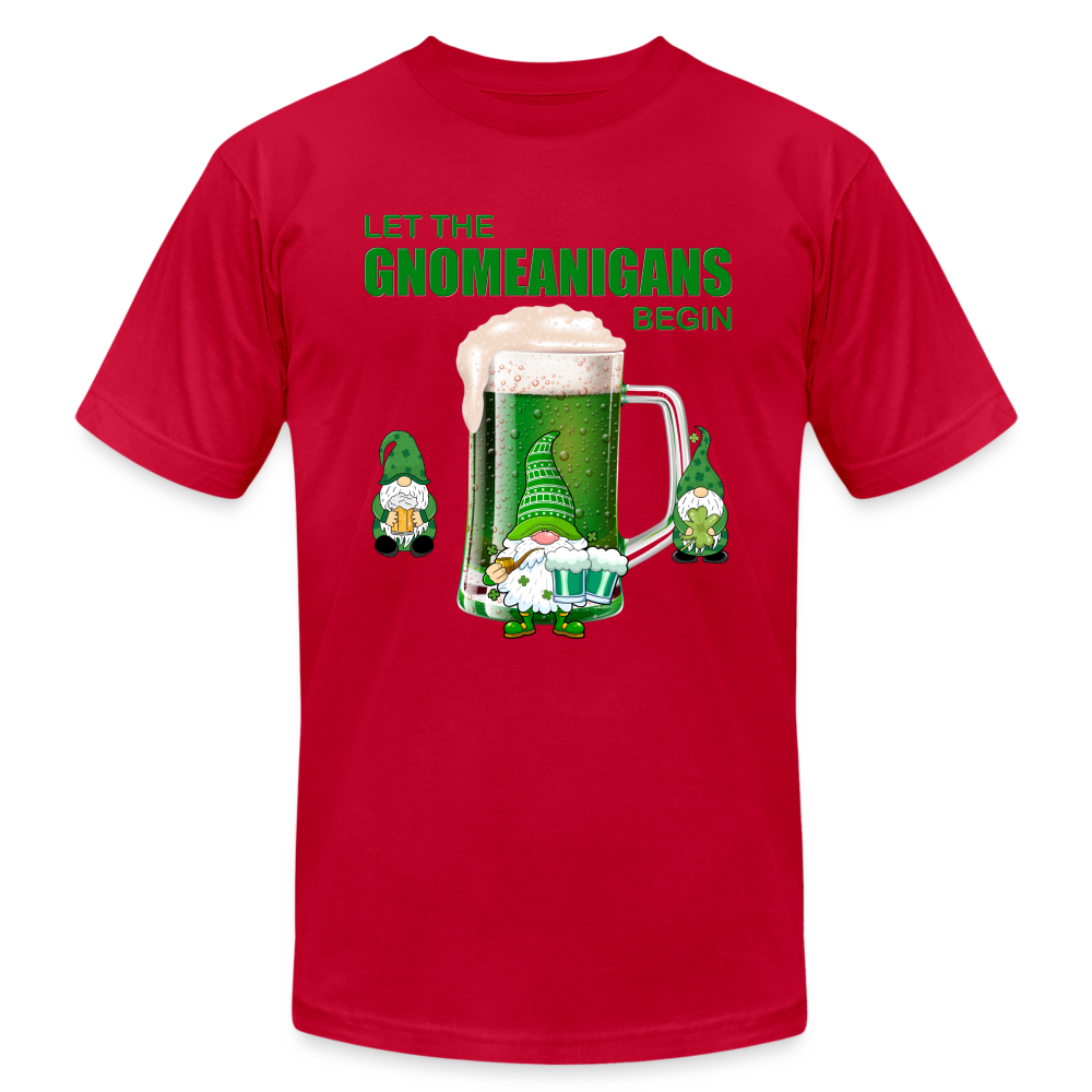 Let The Gnomeanigans Begin, Gnomes Drinking, St Patrick Day Shirt, Shamrock Shirt, Irish Shirt, Lucky Shirt, St Patricks Shirt, St Patricks Day Tee, St Patricks Day Gifts - red