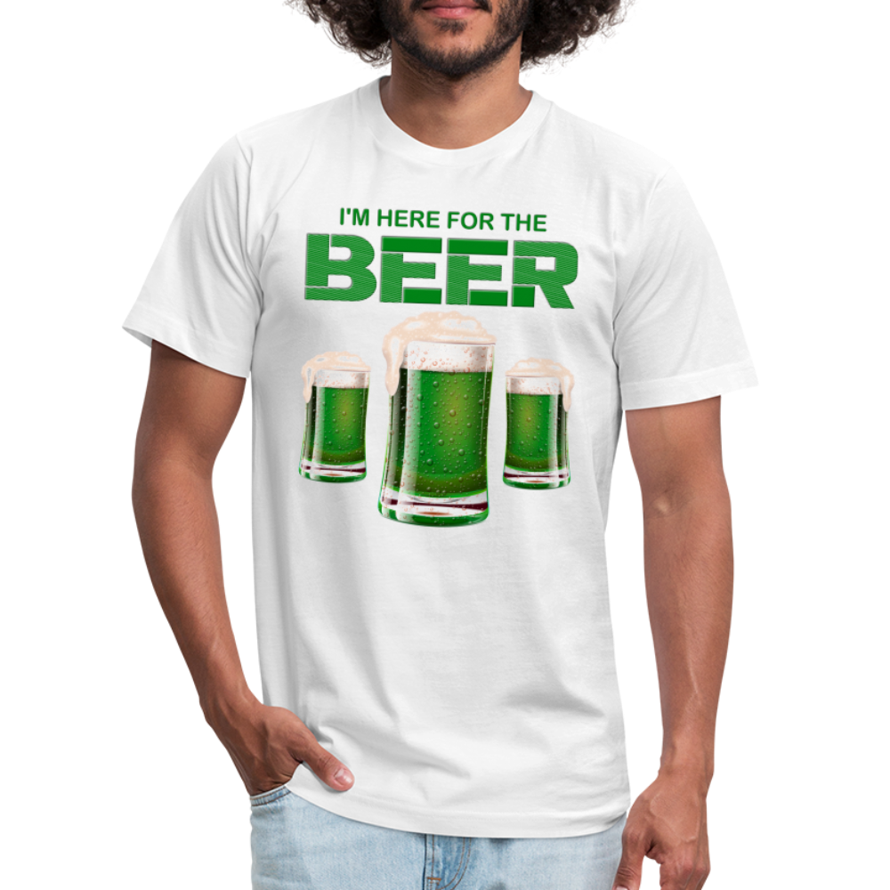 I'm Here For The Beer, Beer Drinking Shirt, Green Beer, St Patrick Day Shirt, Shamrock Shirt, Irish Shirt, Lucky Shirt, St Patricks Shirt, St Patricks Day Tee, St Patricks Day Gifts - white