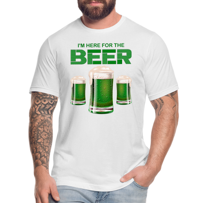 I'm Here For The Beer, Beer Drinking Shirt, Green Beer, St Patrick Day Shirt, Shamrock Shirt, Irish Shirt, Lucky Shirt, St Patricks Shirt, St Patricks Day Tee, St Patricks Day Gifts - white