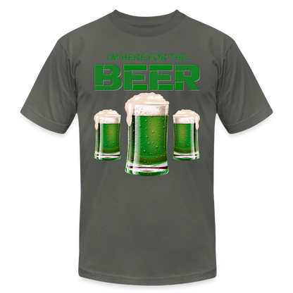 I'm Here For The Beer, Beer Drinking Shirt, Green Beer, St Patrick Day Shirt, Shamrock Shirt, Irish Shirt, Lucky Shirt, St Patricks Shirt, St Patricks Day Tee, St Patricks Day Gifts - asphalt