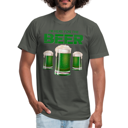 I'm Here For The Beer, Beer Drinking Shirt, Green Beer, St Patrick Day Shirt, Shamrock Shirt, Irish Shirt, Lucky Shirt, St Patricks Shirt, St Patricks Day Tee, St Patricks Day Gifts - asphalt