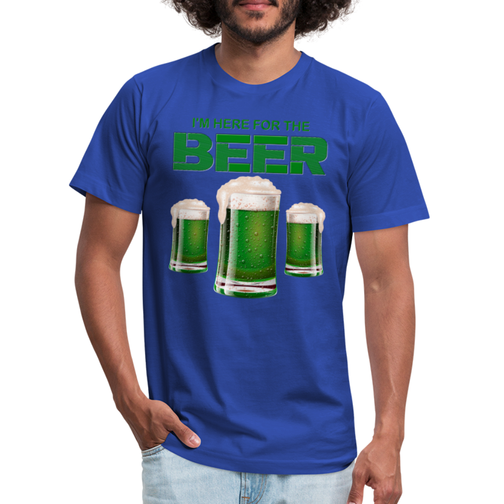 I'm Here For The Beer, Beer Drinking Shirt, Green Beer, St Patrick Day Shirt, Shamrock Shirt, Irish Shirt, Lucky Shirt, St Patricks Shirt, St Patricks Day Tee, St Patricks Day Gifts - royal blue