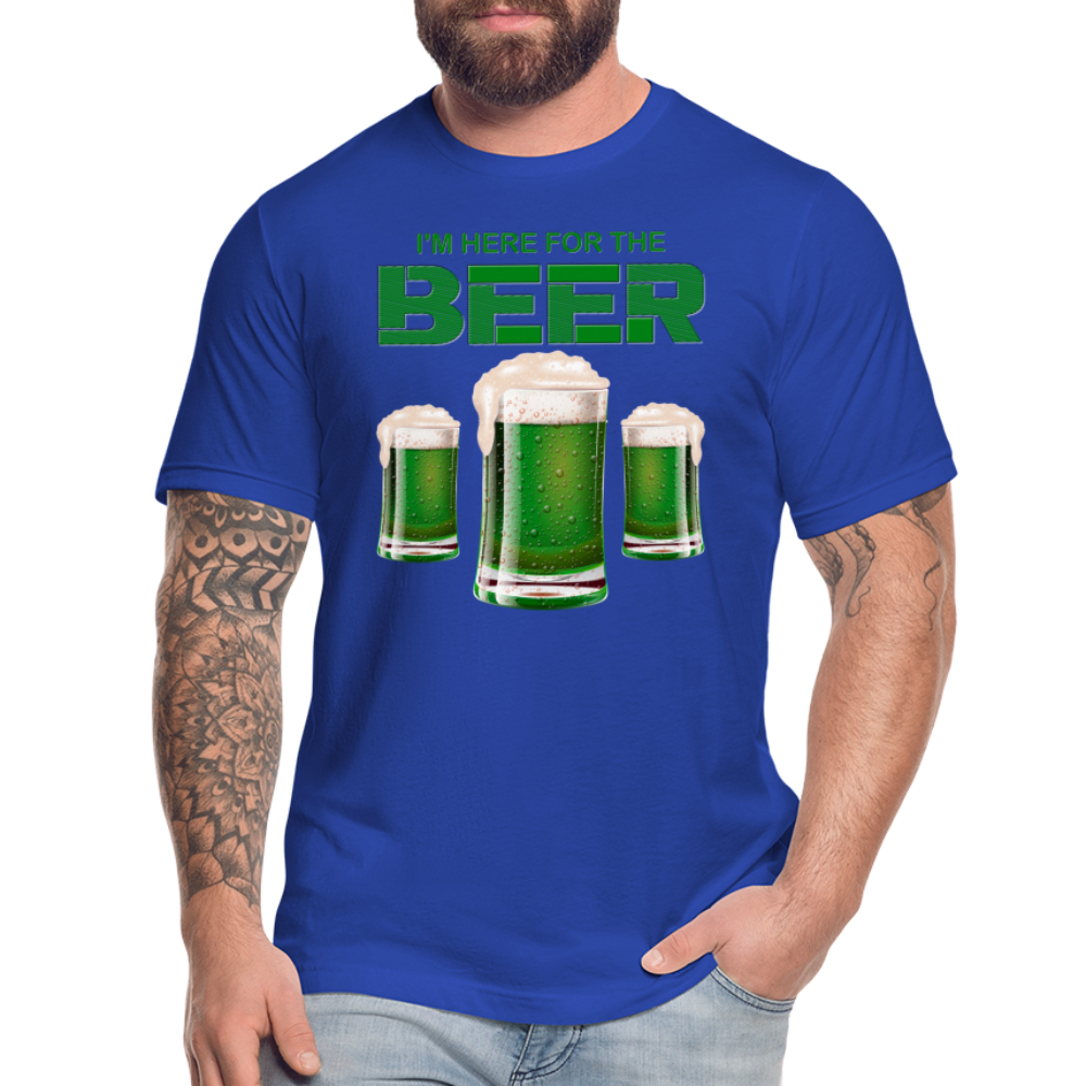 I'm Here For The Beer, Beer Drinking Shirt, Green Beer, St Patrick Day Shirt, Shamrock Shirt, Irish Shirt, Lucky Shirt, St Patricks Shirt, St Patricks Day Tee, St Patricks Day Gifts - royal blue