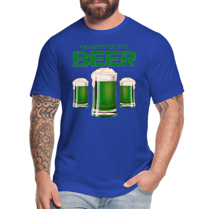 I'm Here For The Beer, Beer Drinking Shirt, Green Beer, St Patrick Day Shirt, Shamrock Shirt, Irish Shirt, Lucky Shirt, St Patricks Shirt, St Patricks Day Tee, St Patricks Day Gifts - royal blue