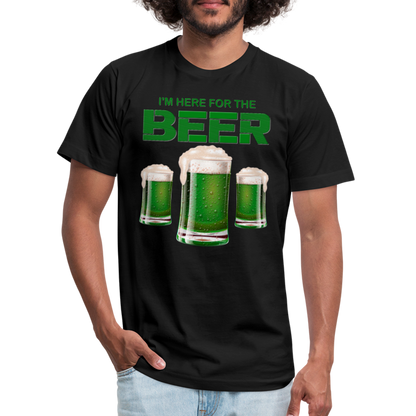 I'm Here For The Beer, Beer Drinking Shirt, Green Beer, St Patrick Day Shirt, Shamrock Shirt, Irish Shirt, Lucky Shirt, St Patricks Shirt, St Patricks Day Tee, St Patricks Day Gifts - black