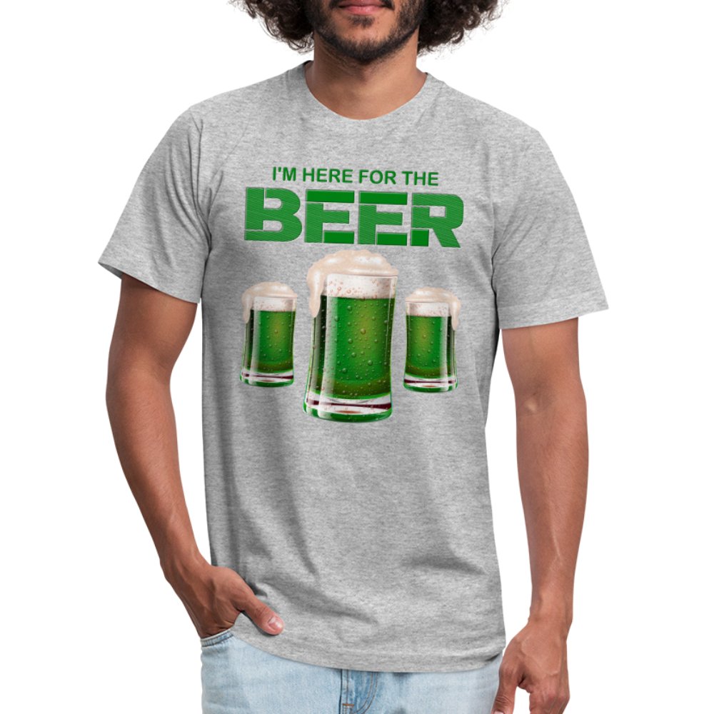 I'm Here For The Beer, Beer Drinking Shirt, Green Beer, St Patrick Day Shirt, Shamrock Shirt, Irish Shirt, Lucky Shirt, St Patricks Shirt, St Patricks Day Tee, St Patricks Day Gifts - heather gray