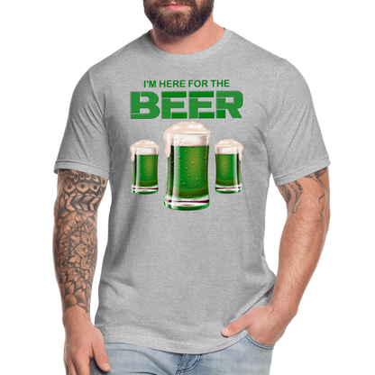 I'm Here For The Beer, Beer Drinking Shirt, Green Beer, St Patrick Day Shirt, Shamrock Shirt, Irish Shirt, Lucky Shirt, St Patricks Shirt, St Patricks Day Tee, St Patricks Day Gifts - heather gray