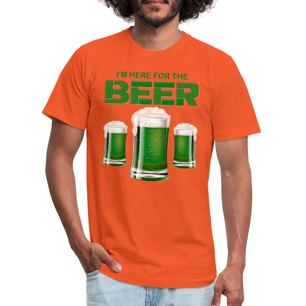 I'm Here For The Beer, Beer Drinking Shirt, Green Beer, St Patrick Day Shirt, Shamrock Shirt, Irish Shirt, Lucky Shirt, St Patricks Shirt, St Patricks Day Tee, St Patricks Day Gifts - orange