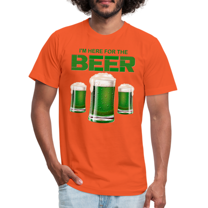 I'm Here For The Beer, Beer Drinking Shirt, Green Beer, St Patrick Day Shirt, Shamrock Shirt, Irish Shirt, Lucky Shirt, St Patricks Shirt, St Patricks Day Tee, St Patricks Day Gifts - orange