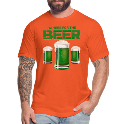 I'm Here For The Beer, Beer Drinking Shirt, Green Beer, St Patrick Day Shirt, Shamrock Shirt, Irish Shirt, Lucky Shirt, St Patricks Shirt, St Patricks Day Tee, St Patricks Day Gifts - orange