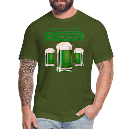 I'm Here For The Beer, Beer Drinking Shirt, Green Beer, St Patrick Day Shirt, Shamrock Shirt, Irish Shirt, Lucky Shirt, St Patricks Shirt, St Patricks Day Tee, St Patricks Day Gifts - olive