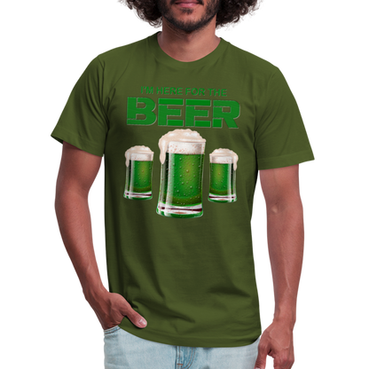 I'm Here For The Beer, Beer Drinking Shirt, Green Beer, St Patrick Day Shirt, Shamrock Shirt, Irish Shirt, Lucky Shirt, St Patricks Shirt, St Patricks Day Tee, St Patricks Day Gifts - olive
