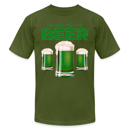 I'm Here For The Beer, Beer Drinking Shirt, Green Beer, St Patrick Day Shirt, Shamrock Shirt, Irish Shirt, Lucky Shirt, St Patricks Shirt, St Patricks Day Tee, St Patricks Day Gifts - olive