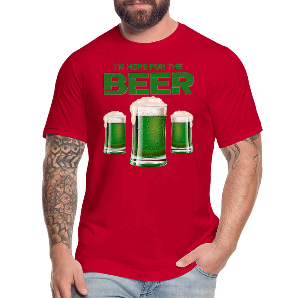 I'm Here For The Beer, Beer Drinking Shirt, Green Beer, St Patrick Day Shirt, Shamrock Shirt, Irish Shirt, Lucky Shirt, St Patricks Shirt, St Patricks Day Tee, St Patricks Day Gifts - red