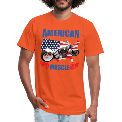 American Muscle Shirt, Motorcycle Shirt, Biker Shirt, Motorcycle Gift, Motorcycle Tshirt, Motorcycle Shirts, Motorcycle T Shirt, Biker Shirt - orange