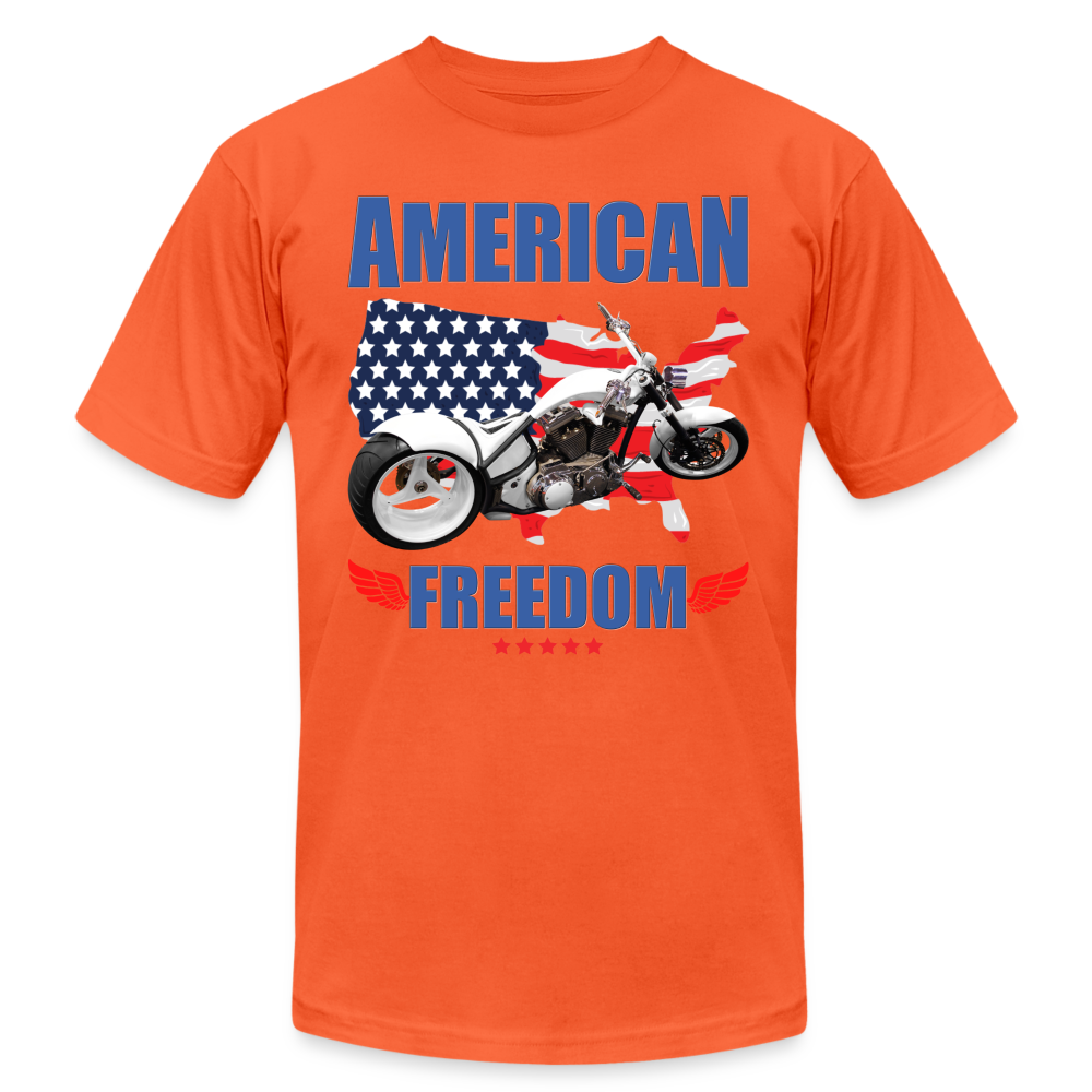 American Freedom Shirt, Motorcycle Shirt, Biker Shirt, Motorcycle Gift, Motorcycle Tshirt, Motorcycle Shirts, Motorcycle T Shirt, Biker Shirt - orange