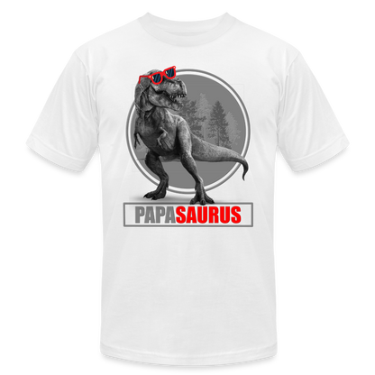 Papa Saurus Shirt, Daddy Shirt, Fathers Day Shirt, New Dad Shirt, Funny Dad Shirt, Gift For Father, Best Dad Shirt, Dada Shirt, Papa Shirt - white
