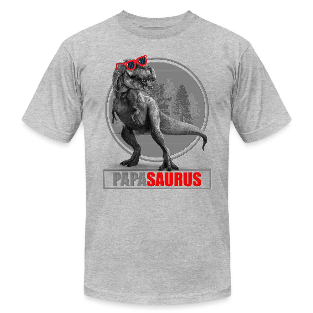 Papa Saurus Shirt, Daddy Shirt, Fathers Day Shirt, New Dad Shirt, Funny Dad Shirt, Gift For Father, Best Dad Shirt, Dada Shirt, Papa Shirt - heather gray