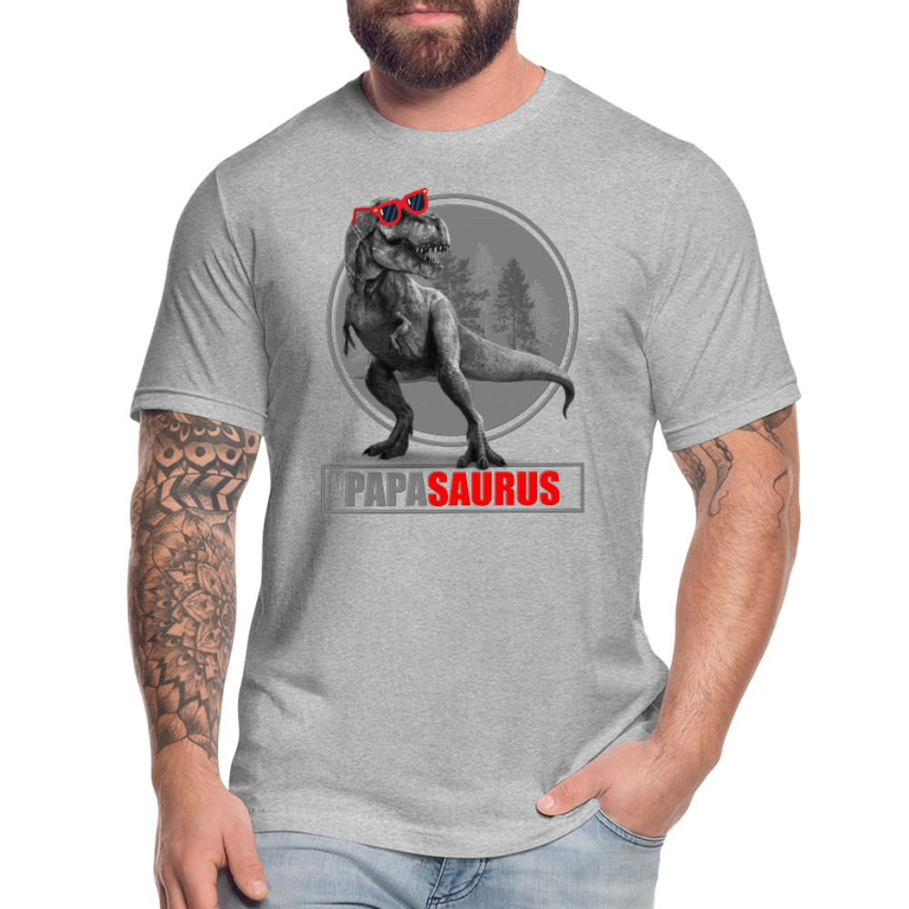 Papa Saurus Shirt, Daddy Shirt, Fathers Day Shirt, New Dad Shirt, Funny Dad Shirt, Gift For Father, Best Dad Shirt, Dada Shirt, Papa Shirt - heather gray