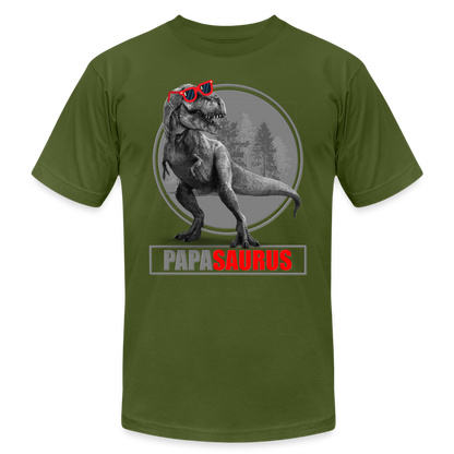 Papa Saurus Shirt, Daddy Shirt, Fathers Day Shirt, New Dad Shirt, Funny Dad Shirt, Gift For Father, Best Dad Shirt, Dada Shirt, Papa Shirt - olive