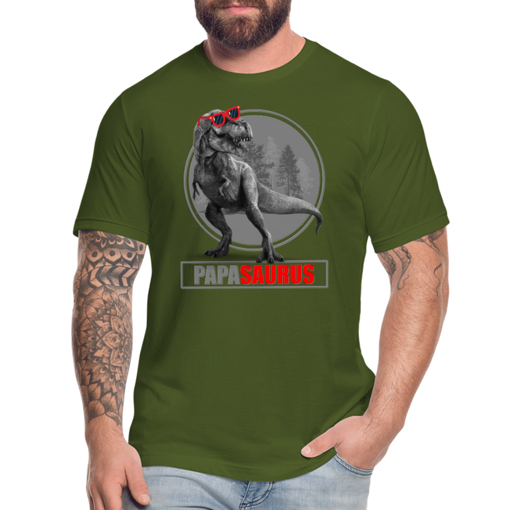 Papa Saurus Shirt, Daddy Shirt, Fathers Day Shirt, New Dad Shirt, Funny Dad Shirt, Gift For Father, Best Dad Shirt, Dada Shirt, Papa Shirt - olive