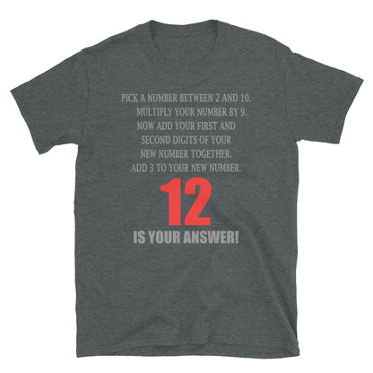 Problem Solving Math Teacher Shirt, Mathematics Shirt, Funny Joke Shirt, Answer Quote Lucky 12 Shirt, Mind Reading Sarcastic Cool