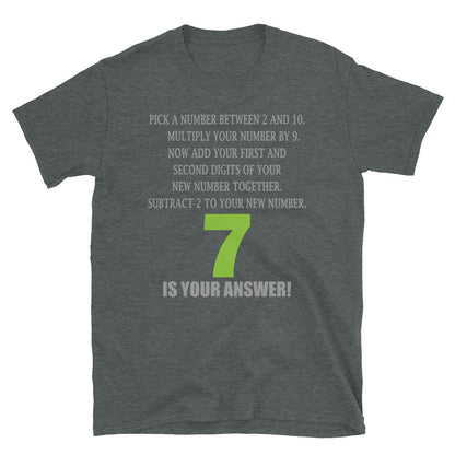 Problem Solving Math Teacher Shirt, Mathematics Shirt, Funny Joke Shirt, Answer Quote Lucky 7 Shirt, Mind Reading Sarcastic Cool