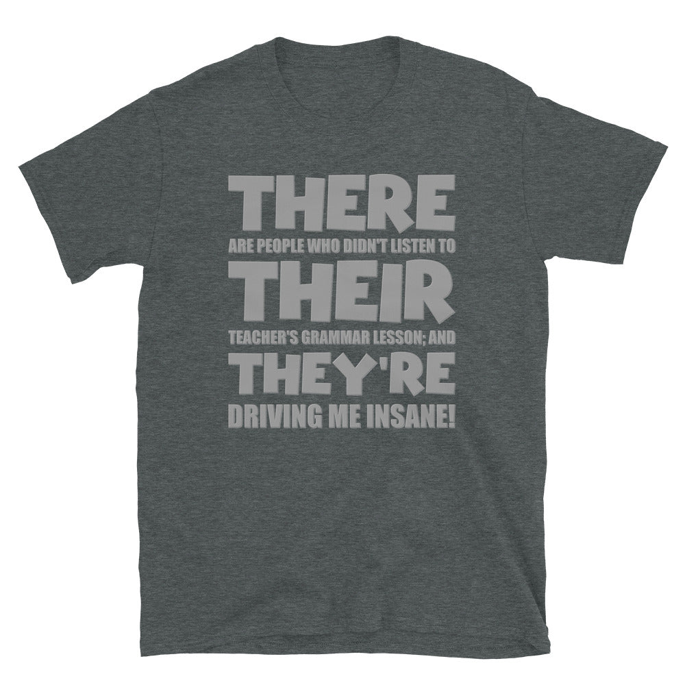 There Their They're Shirt, English Grammar, Funny Humor Teacher T-Shirt, Funny Shirt, Teaching Shirt, ESL School Shirt, English Teaching Shirt