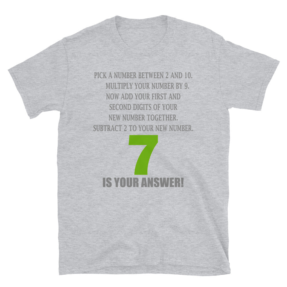 Problem Solving Math Teacher Shirt, Mathematics Shirt, Funny Joke Shirt, Answer Quote Lucky 7 Shirt, Mind Reading Sarcastic Cool