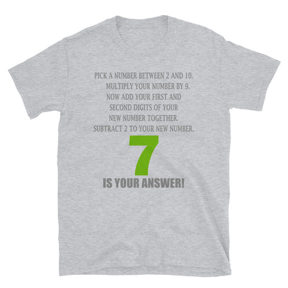 Problem Solving Math Teacher Shirt, Mathematics Shirt, Funny Joke Shirt, Answer Quote Lucky 7 Shirt, Mind Reading Sarcastic Cool