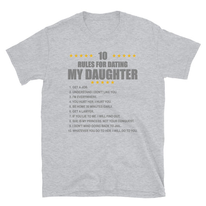 Gift For Father, Gift For Daddy, Rules For Dating My Daughter T shirt, Shirt T-Shirt Gift For Father, Gift For Dad, Number One Star Dad For Him