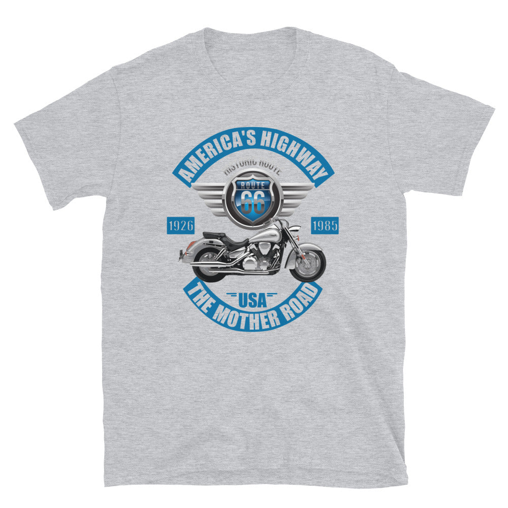 America's Road, Route 66 Shirt, Fathers Day Gift, Mother Road, Route 66 T-Shirt, Road Trip Shirt, Route 66 USA Motorcycle Biker Souvenir Tee