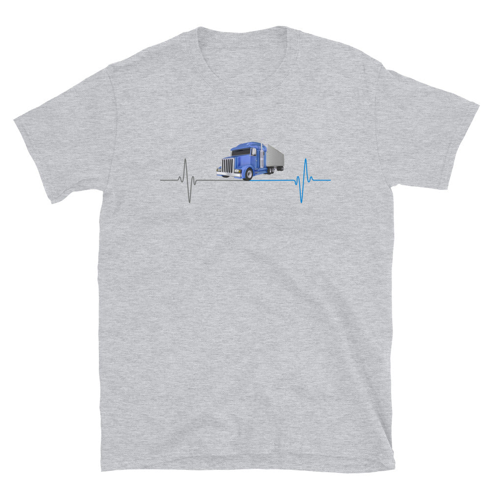 Gift For Truck Drivers, Truck Heartbeat Shirt, Big Rig Trucker Gift, Truck Lover, Trucker T-Shirt, Pick-Up Truck, Trucking, Fathers Day Gift T Shirt