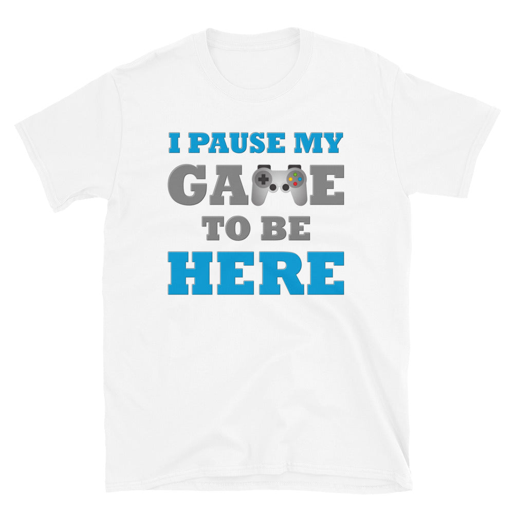 Gamer Shirt, I paused my Game to Be Here Shirt, Christmas Valentines Gift, Gamer Gift, Funny Gaming Shirt, Brothers Gift