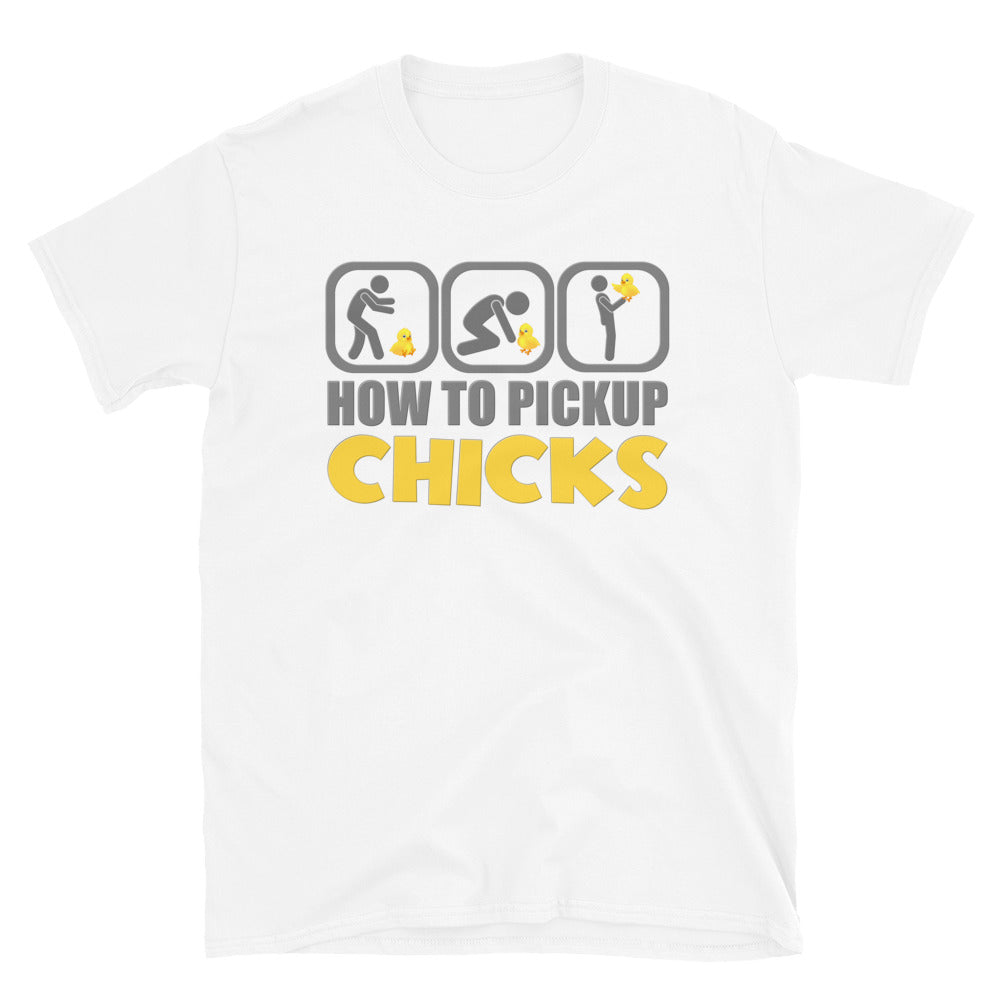 How To Pick Up Chicks Shirt, Fathers Day Gift Idea, Dad Shirt, Teenager Shirt, Pickup Line, Cheesy Pick-Up Lines Chicken, Chicks